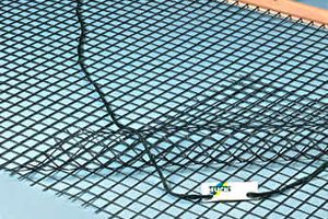Tennisschleppnetz aus beschichtetem Polyestergewebe mit doppelter Netzlage