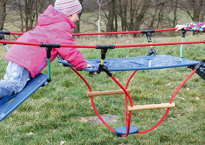 Kinder Seilspielgerät Abenteuerbrücke „Kletterwand“ 