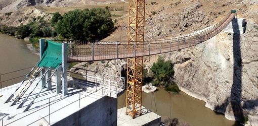 Verbindung Brücke Sicherung Seil