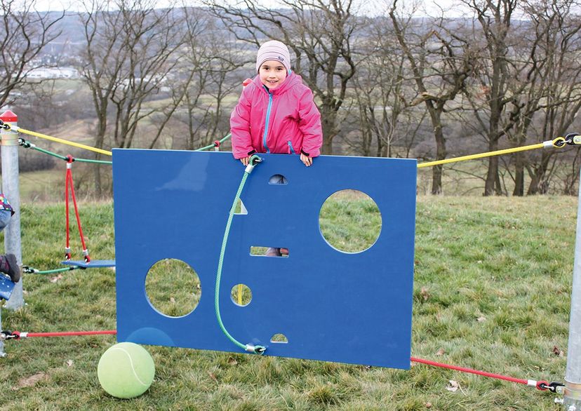 Seilspielgerät Tor- und Kletterwand, für Robinie-Pfosten