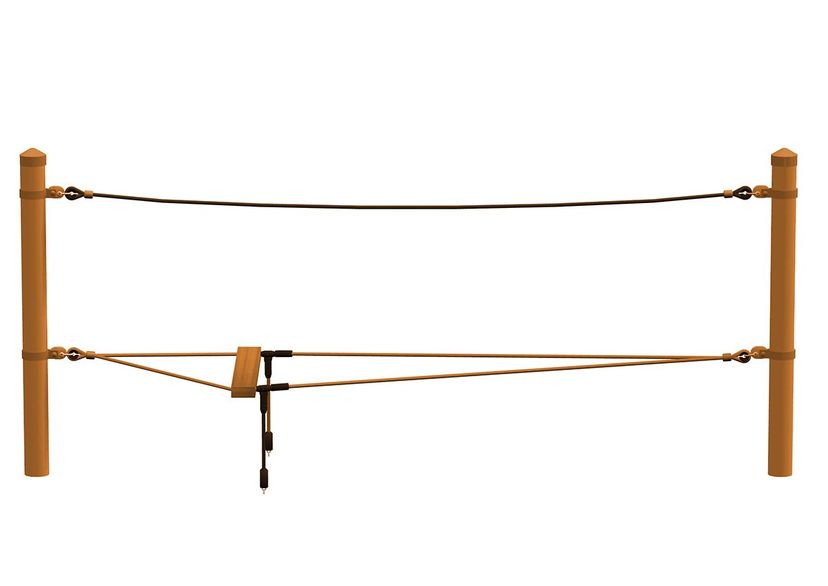 Balancing rope, for steel posts