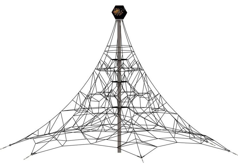 Seilpyramide SPIDER 6 mit 6 Abspannungen