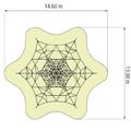 Seilpyramide SPIDER 6 mit 6 Abspannungen