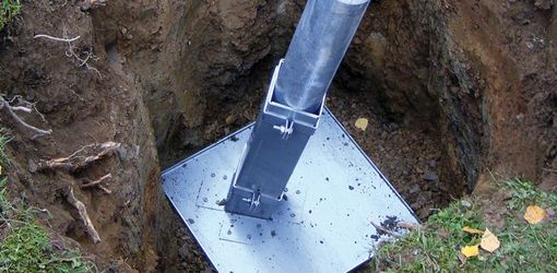 Buried ground anchors for rope net tower 2