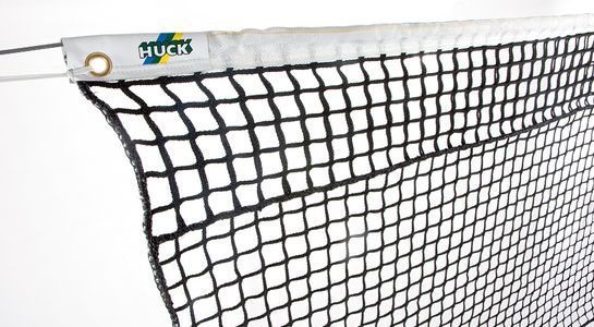 Tennisnetz aus Polypropylen mit separat aufgenähten Doppelreihen