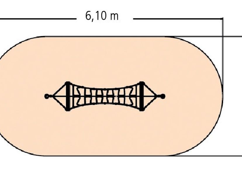 Kletterspiel Schlaufenbrücke für Stahlpfosten