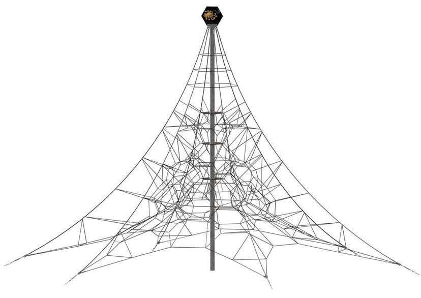 Seilpyramide SPIDER 8 mit 6 Abspannungen