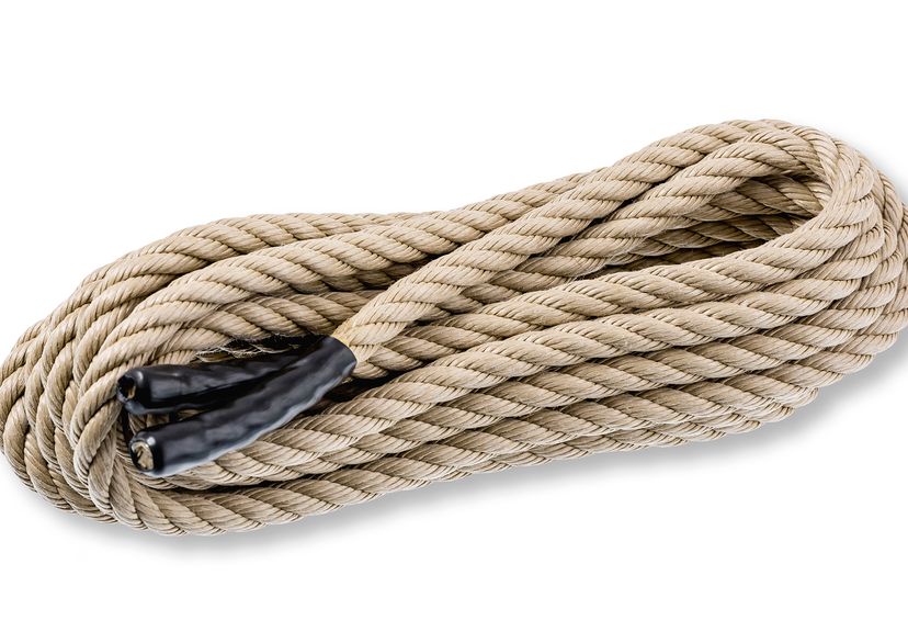 Ziehtau aus Polypropylen-Seil in Hanffarben