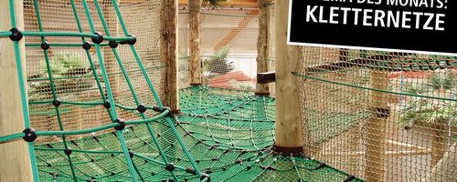 Klettern eröffnet neue Wege Kletternetz in Grün