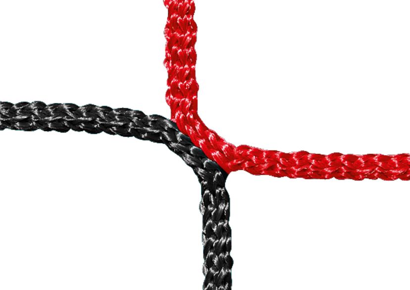 Knoten, PP 4 mm, schwarz/rot, Detailbild