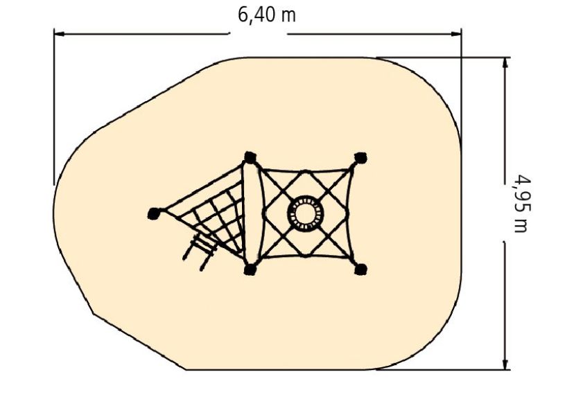 Wichtelwald Version 3, Standpfosten aus Douglasie