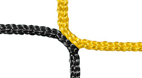 Knoten, PP 4 mm, schwarz/gelb, Detailbild