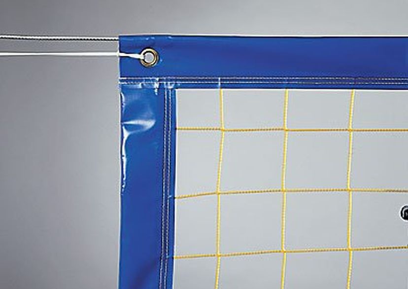 Beach-Volleyball Trainingsnetz, Gelb, mit Einfaßband 80 mm oben