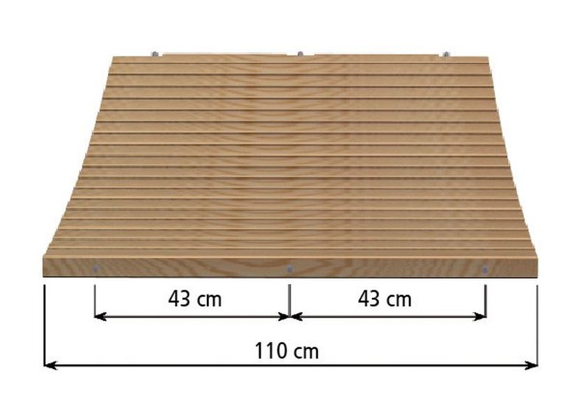 Holzlaufsteg per lfd.m., Nutzbreite 100 cm