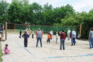 HUCK Volleyballnetz mit Stahlpfosten