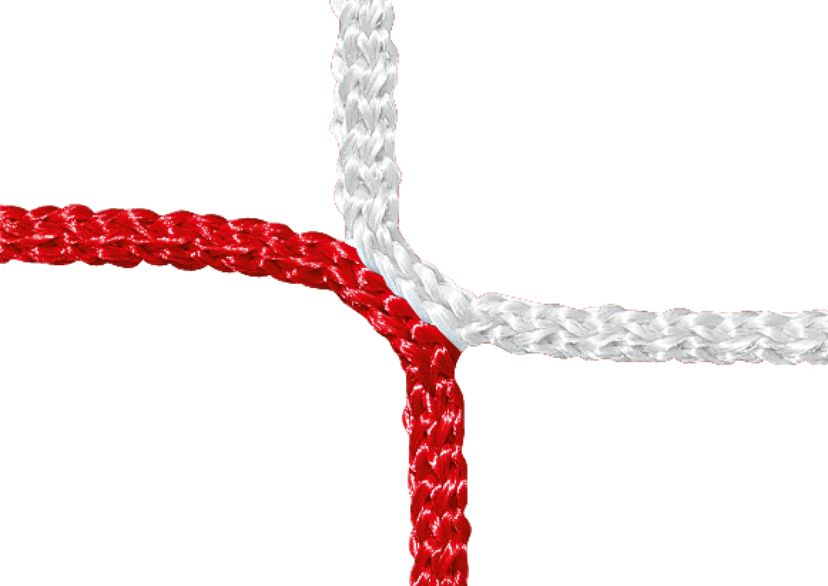 Knoten, PP 4 mm, rot/weiß, Detailbild