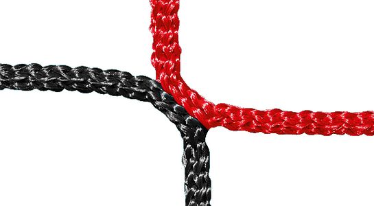 Knoten, PP 4 mm, schwarz/rot, Detailbild