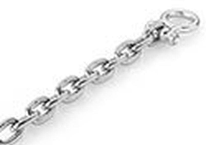 Stainless steel M8 chain shackle, incl. chain 